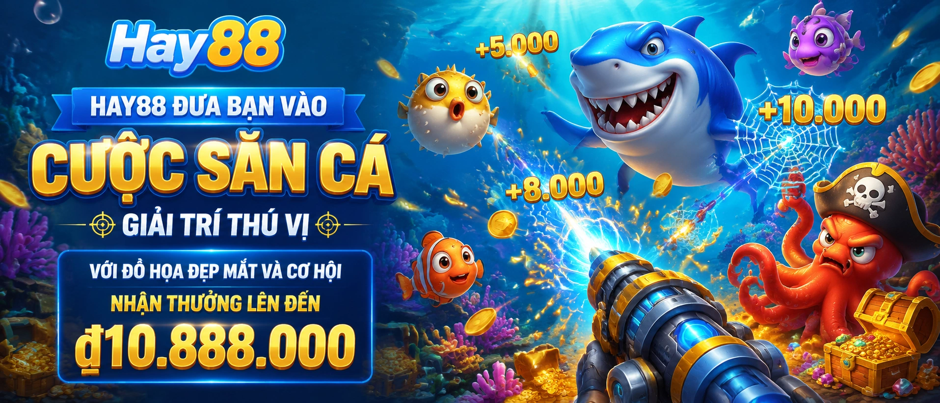Bắn Cá Đại Dương với chủ đề biển sâu