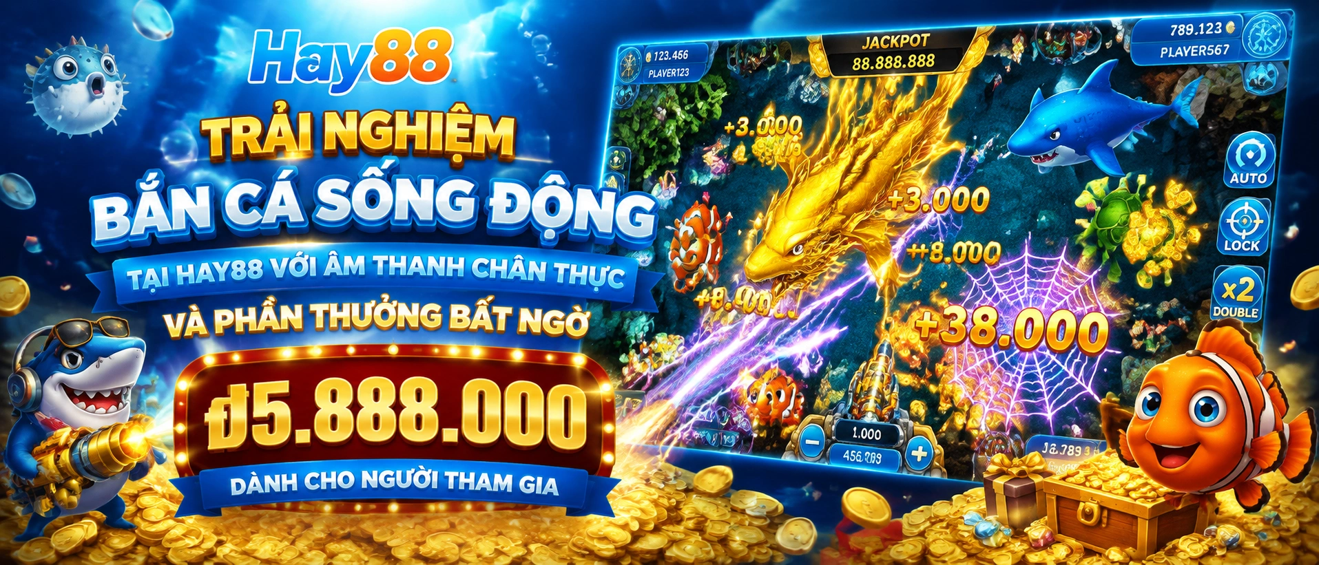 Bắn Cá 3D với hiệu ứng đại dương sống động